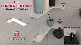 How to Install Tile Shower Shelving w Shower Hooks [step-by-step] - TileWare Products