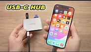 Connect USB-C Hub Dock to iPhone 15/ Pro / Plus