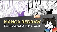 Fullmetal Alchemist Manga Panel REDRAW Study: Digital Art Speed Paint