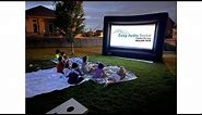 How to set up a backyard movie. DIY outdoor movie in the driveway or the yard, with rear projection