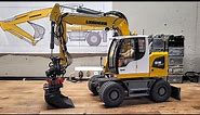 RC Liebherr A918 Compact. Wheel Excavator 1/15 Scale Rototilt R4 tiltrotator.