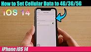 iPhone iOS 14: How to Set Cellular Data to 4G/3G/5G