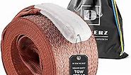 Tow Strap Heavy Duty 20 ft 110000 lbs - Dawnerz Towing Rope 6 m 55 US Tons for Trucks and Buses