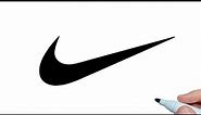 How to draw Nike logo easy step by step