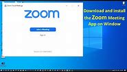 How to download the Zoom Meeting App