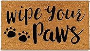 PLUS Haven Coco Coir Door Mat with Heavy Duty Backing, Wipe Your Paws Doormat, 17.5" x 30" Size, Easy to Clean Entry Mat, Beautiful Color and Sizing for Outdoor and Indoor uses, Home Décor