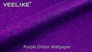 VEELIKE 15.7''x118'' Purple Glitter Wallpaper Stick and Peel for Bedroom Removable Self Adhesive Sparkle Glitter Contact Paper Purple Fabric Wallpaper Roll Decorative for Walls Cabinets Shelf Liners