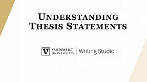 Understanding Thesis Statements