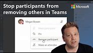 How to stop participants from removing or muting others in Microsoft Teams meetings