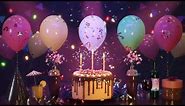 Happy Birthday Song Animation with Cake and Magical Celebration in 4K Long Version