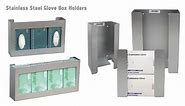 Stainless Steel Single Glove Box Holder/Dispenser (9.5"H X 5.5" W X 3.5" D) Organize and Protect Your Gloves