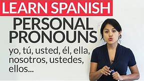 Personal Pronouns in Spanish