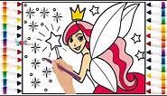 How to Draw a Fairy with Wings💛 Drawing a Fairy | Coloring Pages for Kids And Toddlers #HTD115