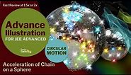 Advance Illustrations – Acceleration of Chain on a Sphere | Circular Motion #29 for JEE Advanced