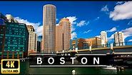 MASSACHUSETTS BOSTON [4K] BY DRONE - AERIAL TOUR OF BOSTON MASSACHUSETTS DOWNTOWN - DREAM TRIPS