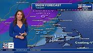 New snow map: Up to 6 inches of snow expected in parts of Massachusetts