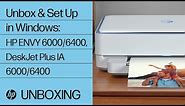 Unbox & Setup in Windows 10 for HP ENVY 6000/6000e/6400e/Pro 6400, DJ+ 6000/6400 | HP Support