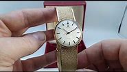 1973 1974 Omega Geneve gold vintage watch with box and papers. Model reference 331.2541