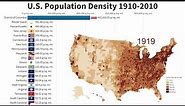 U.S. Population Density 1910-2010