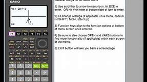 fx-9750GIII Graphing Calculator: Graph Menu Overview