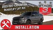 2003-2017 Ford Expedition ReadyLift 3" Front and 2" Rear SST Spacer Lift Kit Install