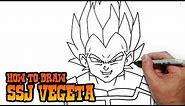 How to Draw SSJ Vegeta- Dragon Ball Z- Video Lesson