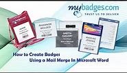 How To Create Badge Inserts Using a Mail Merge