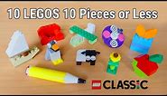 10 LEGOS 10 Pieces or Less I 10 Easy LEGO Classic Building Ideas