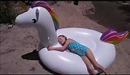 (:Review:) Plemo Giant Inflatable Unicorn Pool Toy/Floatie ~ Will It Survive the Rapids?