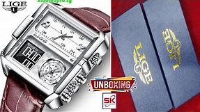 LIGE 8925 Quartz Waterproof Digital Watch - Dual Time Watch Unboxing Review