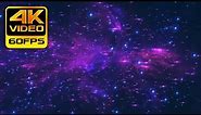 4K Purple Space ║ Galaxy Animation - Glowing Stars