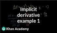 Worked example: Implicit differentiation | Advanced derivatives | AP Calculus AB | Khan Academy