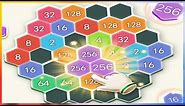 HexPop: Merge number to 2048, Free Puzzle Games - Gameplay Walkthrough