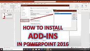 How to Install Add-Ins in Microsoft PowerPoint Tutorial