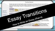 How to Write an Essay: Transitions (with Worksheet)