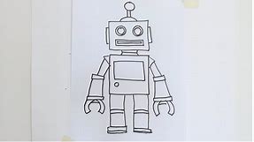 How to draw cartoon robot