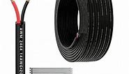 14 Gauge 2 Conductor Electrical Wire 100feet 14/2 Extension Cable UL2464 DC5V/12V/24V/300V 14AWG Stranded Pure Copper Low Voltage Wire for Automotive Lamps Strip Waterproof Outdoor Landscape Wire