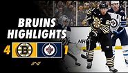 Bruins Highlights & Analysis: Boston Bursts Jets' Defensive Dominance in 4-1 Win Over Winnipeg