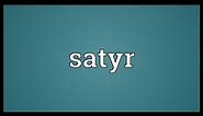Satyr Meaning