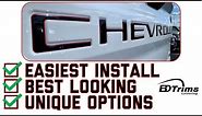 Review and install of the best Chevy Silverado tailgate decal letters, BD Trims