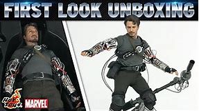 Hot Toys Iron Man Tony Stark Mech Test Deluxe Special Edition Figure Unboxing | First Look