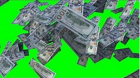 Money explosion green screen FREE 4K overlay