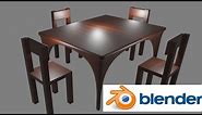 Create Dining table in Blender 2.8 | Blender tutorials