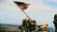 Iwo Jima Flag Raising Color Footage, Strikingly Beautiful, 1945
