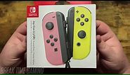 Pastel Pink and Pastel Yellow Joy Con Unboxing - Nintendo Switch OLED