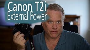 Canon EOS Rebel T2i DSLR External Power to replace LP-E8 Battery power source