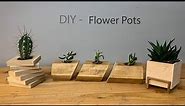 DIY 3 Small Wood Pots | Making Small Planters,Pots | How to Video