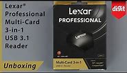 Lexar® Professional Multi Card 3-in-1 USB 3.1 Reader Unboxing