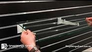 Glass Shelving On Slatwall Brackets With IDC Clips From Shop Fittings Direct Australia