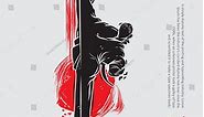 Martial Arts Silhouette Logo Vector Illustration Stock Vector (Royalty Free) 2154649375 | Shutterstock